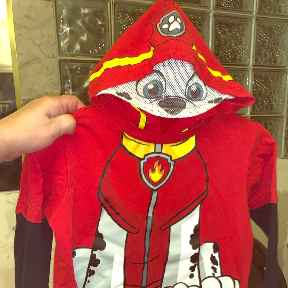 Boys paw patrol with half mask hoodie